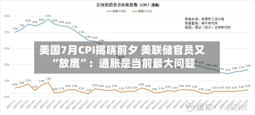 美国7月CPI揭晓前夕 美联储官员又“放鹰”：通胀是当前最大问题-第2张图片