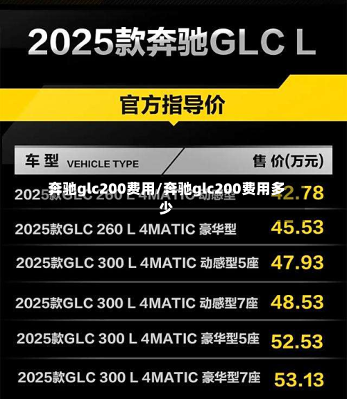 奔驰glc200费用/奔驰glc200费用多少-第2张图片