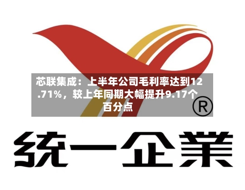 芯联集成：上半年公司毛利率达到12.71%	，较上年同期大幅提升9.17个百分点-第1张图片