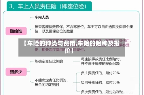 【车险的种类与费用,车险的险种及报价】