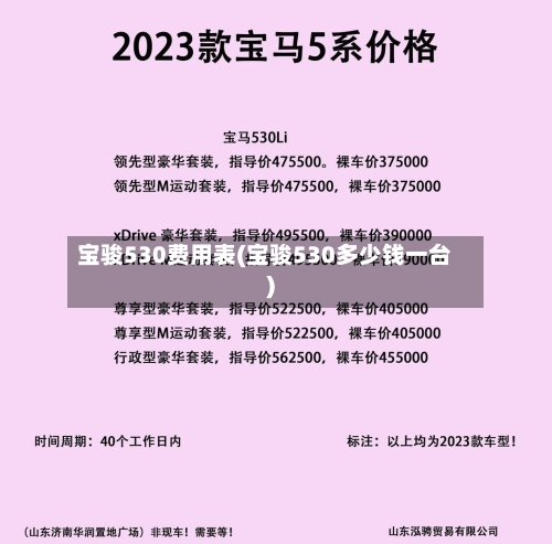 宝骏530费用表(宝骏530多少钱一台)-第3张图片
