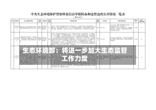 生态环境部：将进一步加大生态监管工作力度-第2张图片