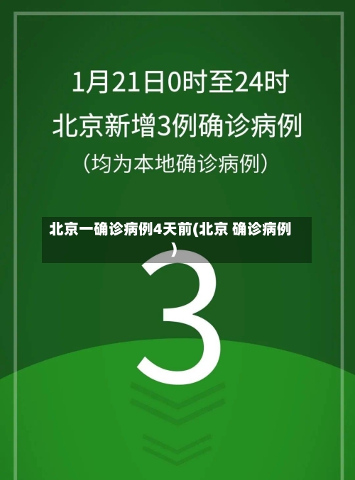 北京一确诊病例4天前(北京 确诊病例)